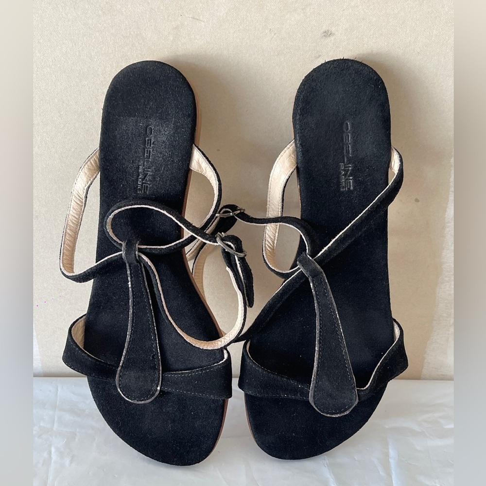 OBELINE Suede ankle strap sandals, made in Italy Size: 36.